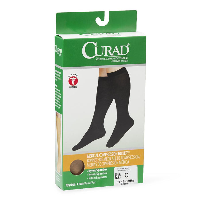 CURAD Knee-High Compression Hosiery,Beige,C 1 (EA)