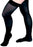 CURAD Thigh-High Compression Hosiery,Black,A 1 (EA)