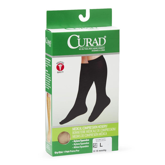 CURAD Knee-High Compression Hosiery,Beige,Large 1 (EA)