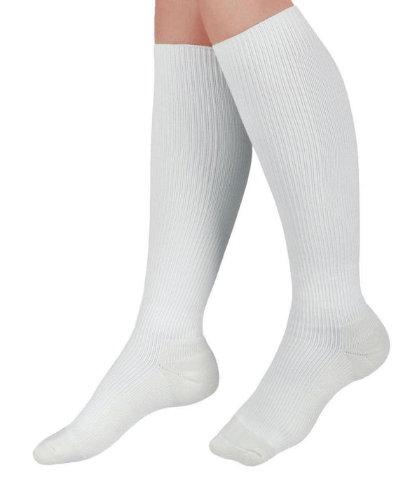 CURAD Cushioned Compression Socks,White,C 1 (EA)