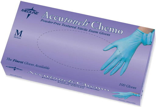 Accutouch Chemo Nitrile Exam Gloves,Blue,Medium 100 (BX)