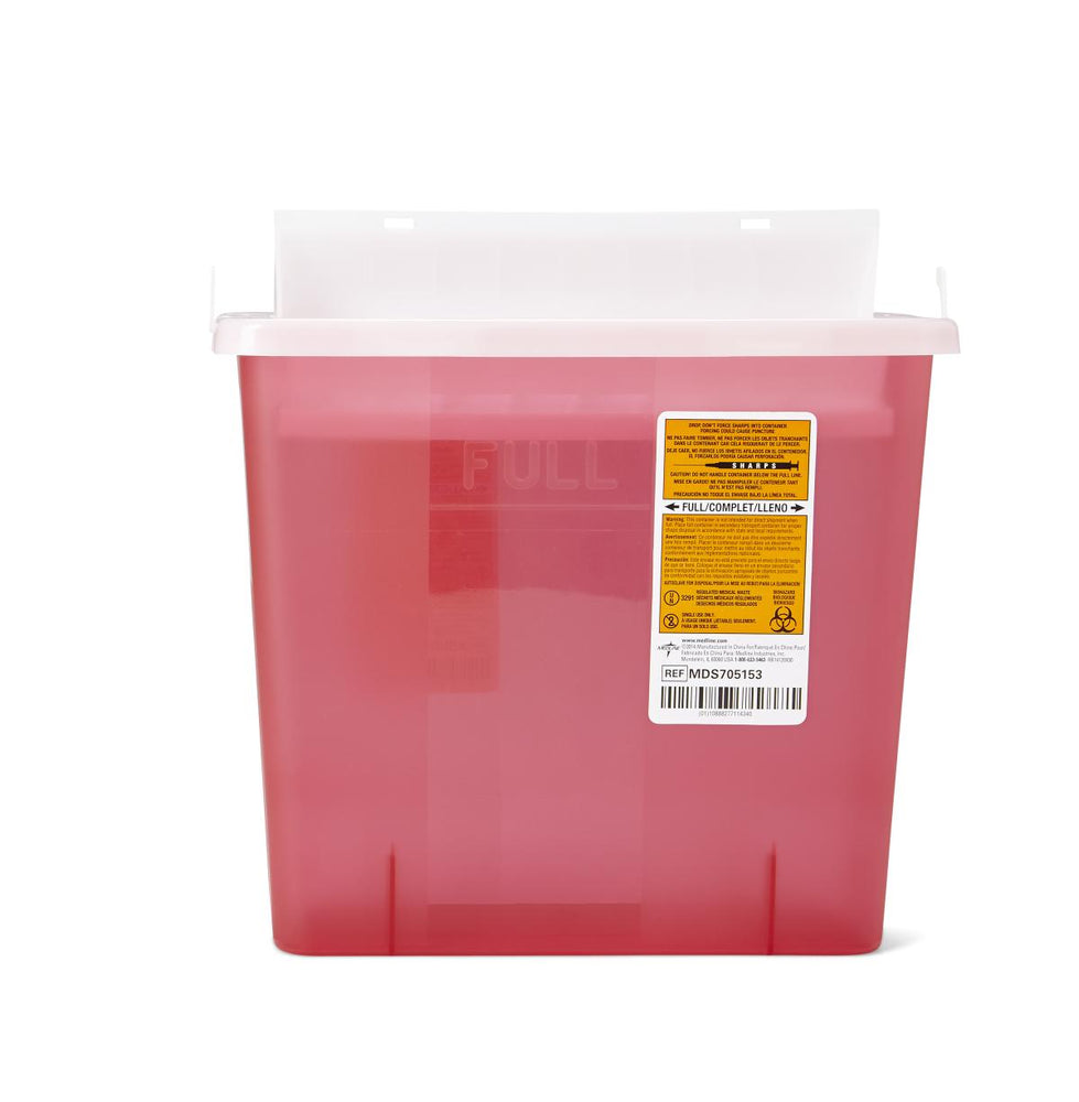 Biohazard Patient Room Sharps Disposal Containers,Red,5.000 QT 20 (CS)