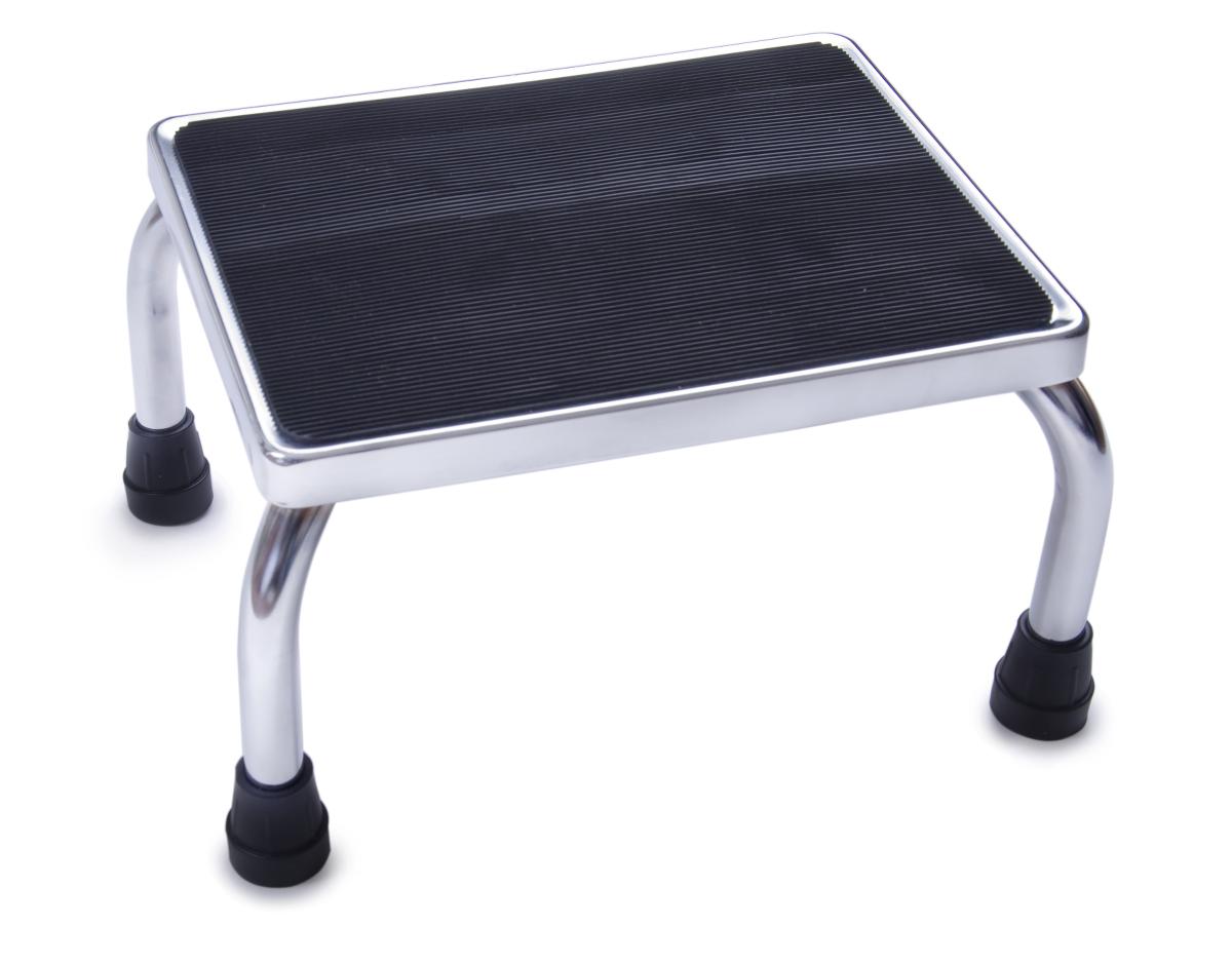 Chrome Footstool with Rubber Mat 1 (EA)