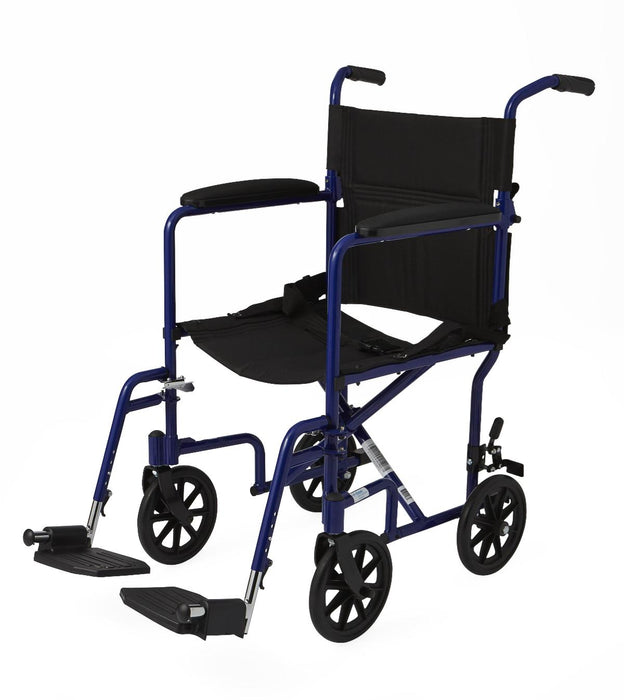 Aluminum Transport Chair with 8" Wheels,Blue,8.000 IN 1 (CS)