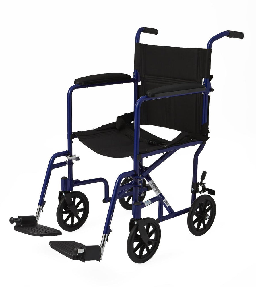 Aluminum Transport Chair with 8" Wheels,Blue,8.000 IN 1 (CS)