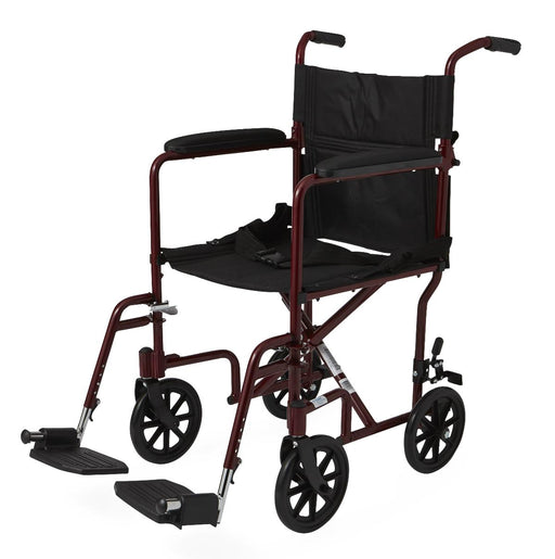 Aluminum Transport Chair with 8" Wheels,Red,8.000 IN 1 (CS)
