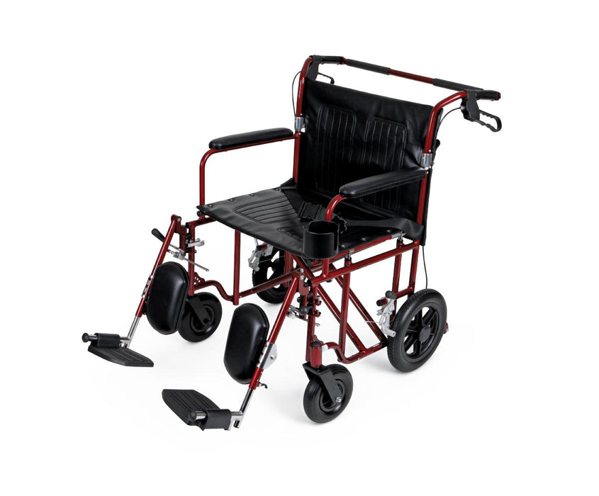 Freedom Plus Lightweight Bariatric Transport Chairs,Red,12.000 IN 1 (EA)