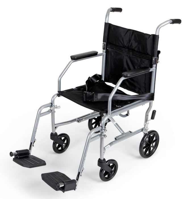 Basic Steel Transport Chairs,Gray,8.000 IN 1 (CS)