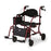 Combination Rollator/Transport Chair,Red,8.000 IN 1 (EA)