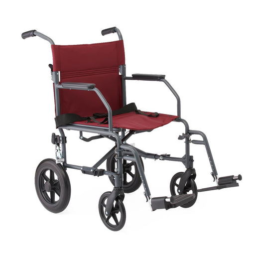 Aluminum Transport Chair with 12" Wheels,Gray,12.000 IN 1 (EA)