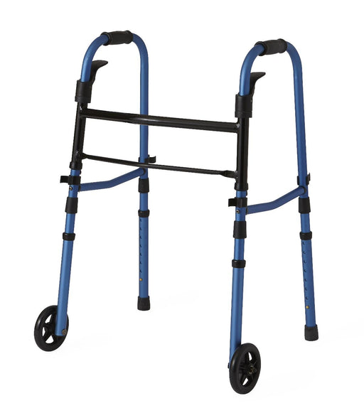 Folding Paddle Walkers with 5" Wheels,Blue,5.000 IN 1 (CS)
