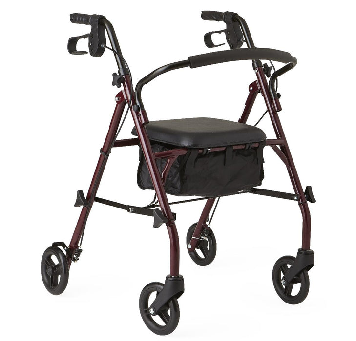 Basic Steel Rollators,Burgundy,6.000 IN 1 (EA)