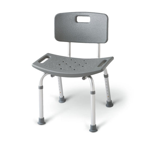 Aluminum Bath Benches with Back,Gray 1 (EA)