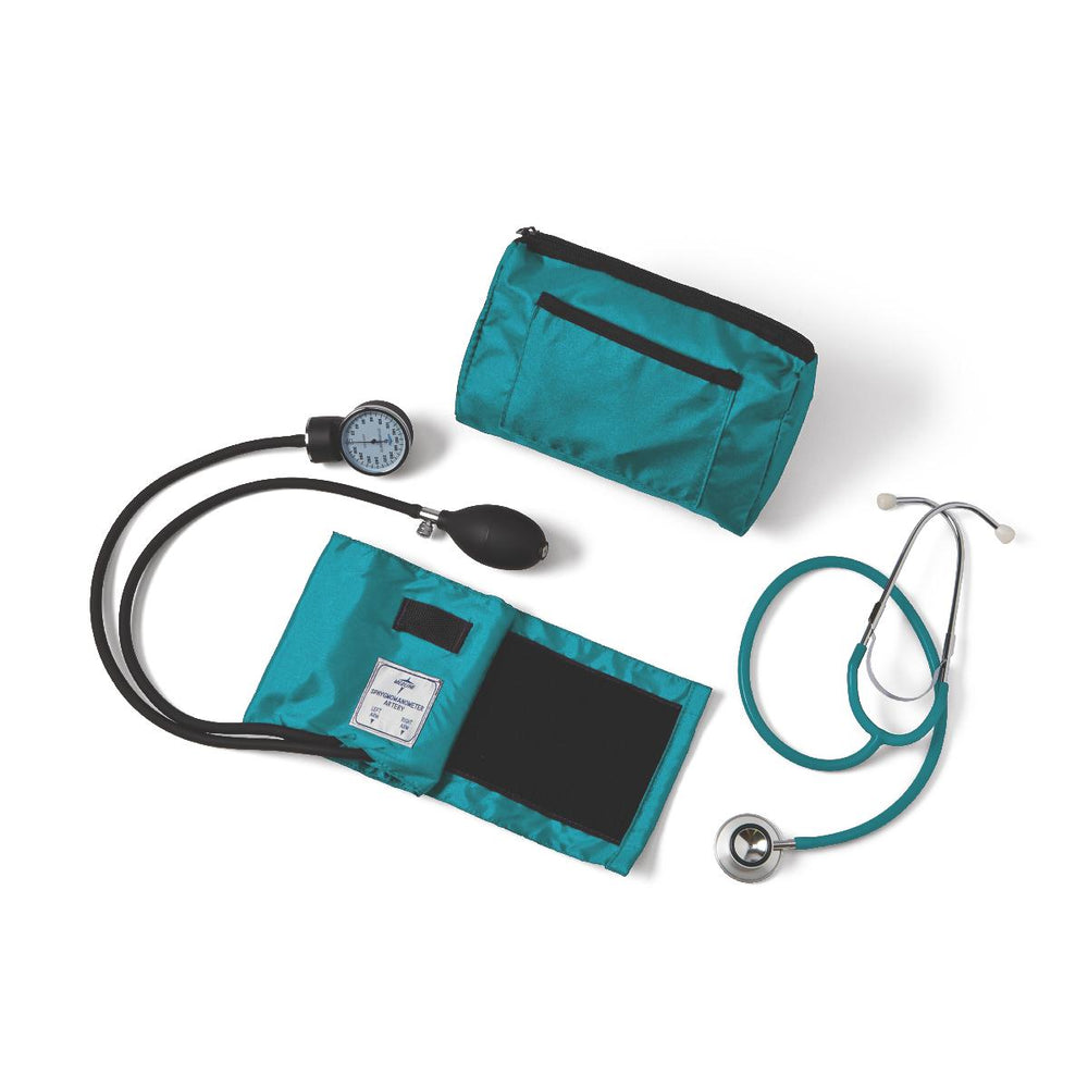 Compli-Mates Dual-Head Stethoscope and Blood Pressure Combo Kits,Teal,Adult 1 (EA)