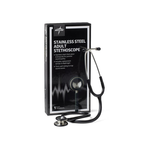 Elite Stainless Steel Stethoscope,Black 1 (EA)