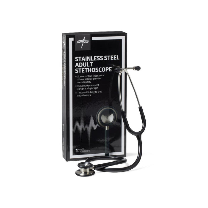 Elite Stainless Steel Stethoscope,Black 1 (EA)