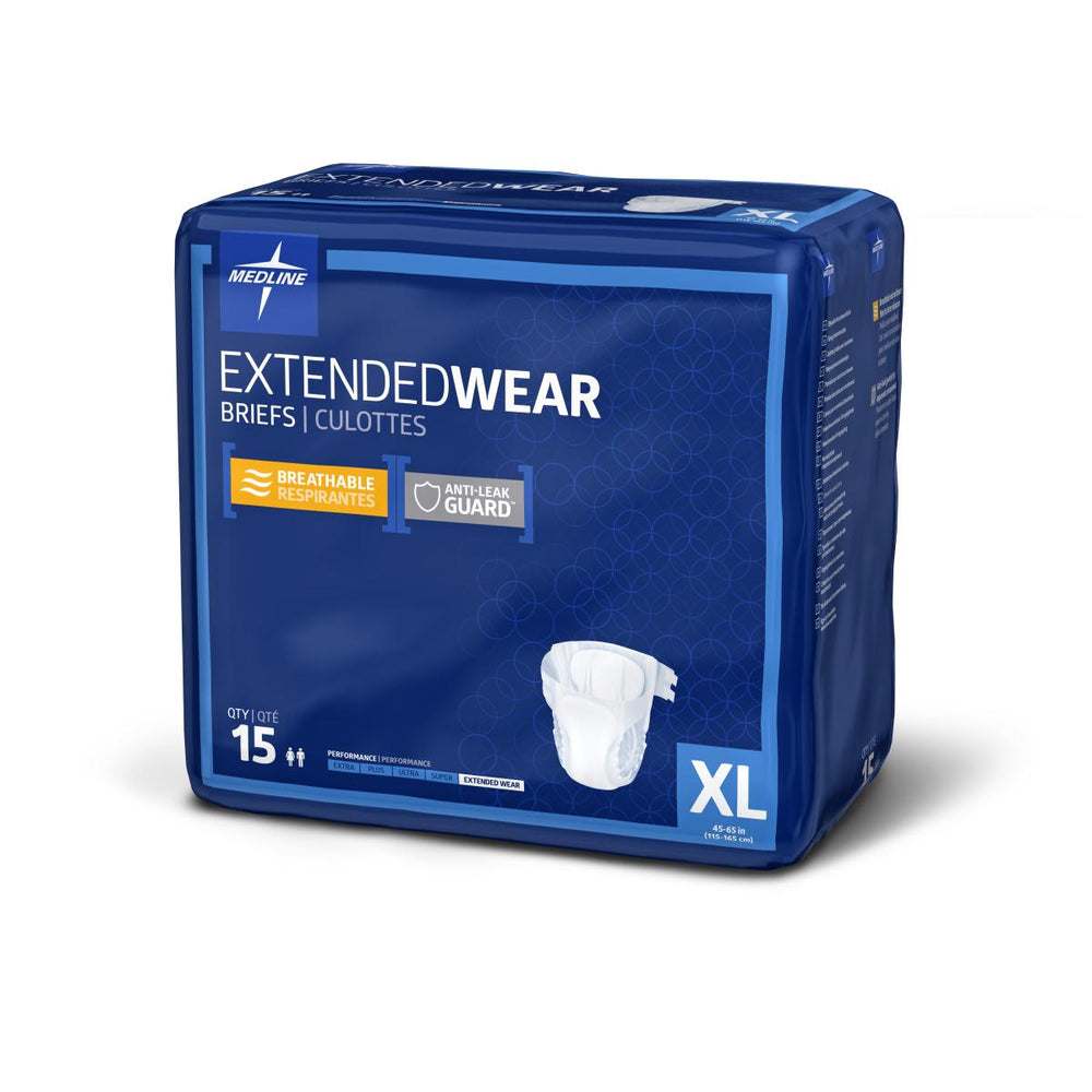 Extended Wear High-Capacity Adult Incontinence Briefs,45"- 65" 60 (CS)