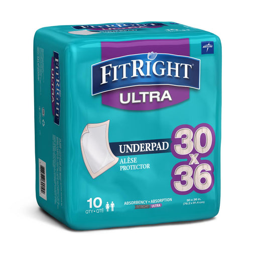 FitRight Underpads,Peach,30" X 36" 100 (CS)