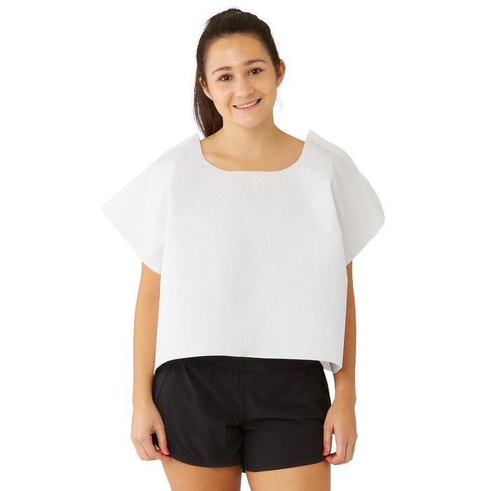 Disposable Tissue/Poly/Tissue Exam Capes,White,30" W X 21"L 100 (CS)