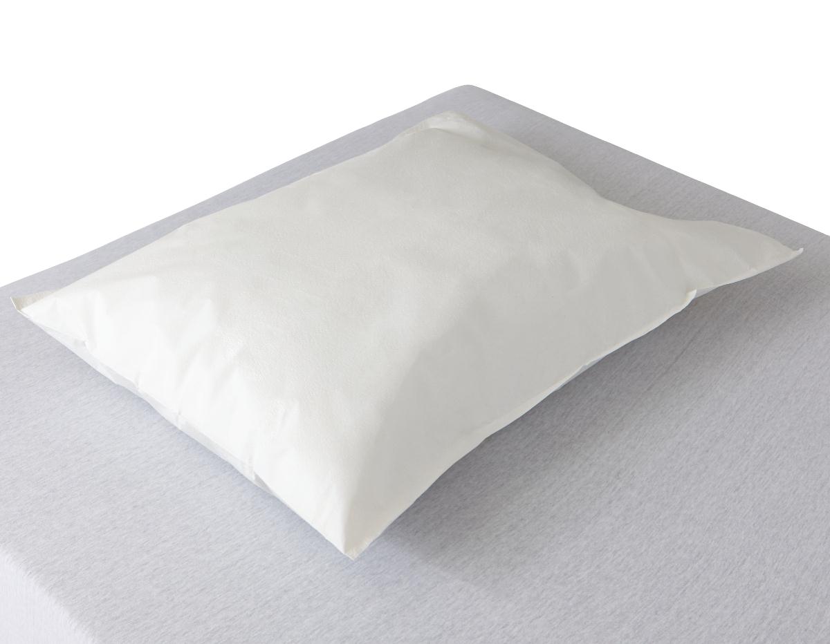 Disposable Tissue/Poly Pillowcases,White 100 (CS)