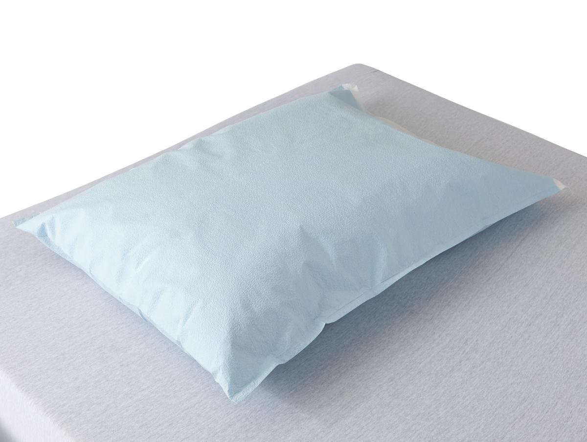 Disposable Tissue/Poly Pillowcases,Blue 100 (CS)