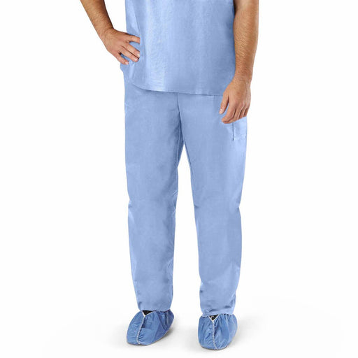Disposable Scrub Pants,Blue,Large 30 (CS)