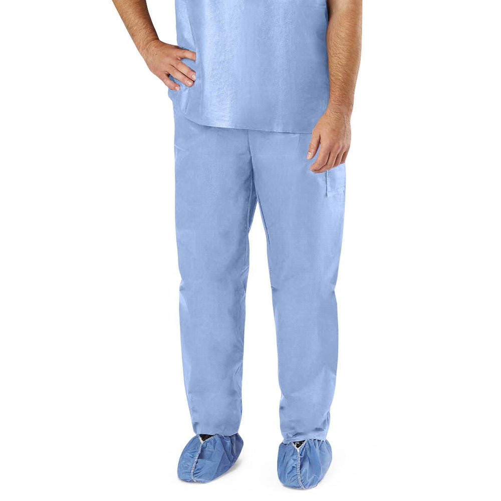 Disposable Scrub Pants,Blue,XL 30 (CS)
