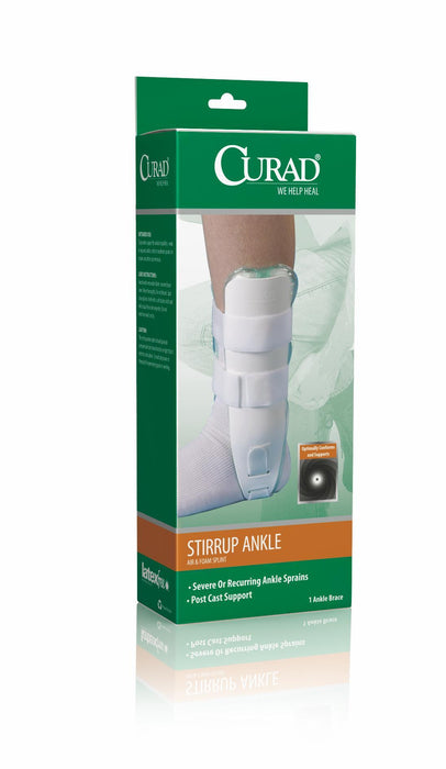 CURAD Universal Stirrup Ankle Splints,White,Universal 1 (EA)