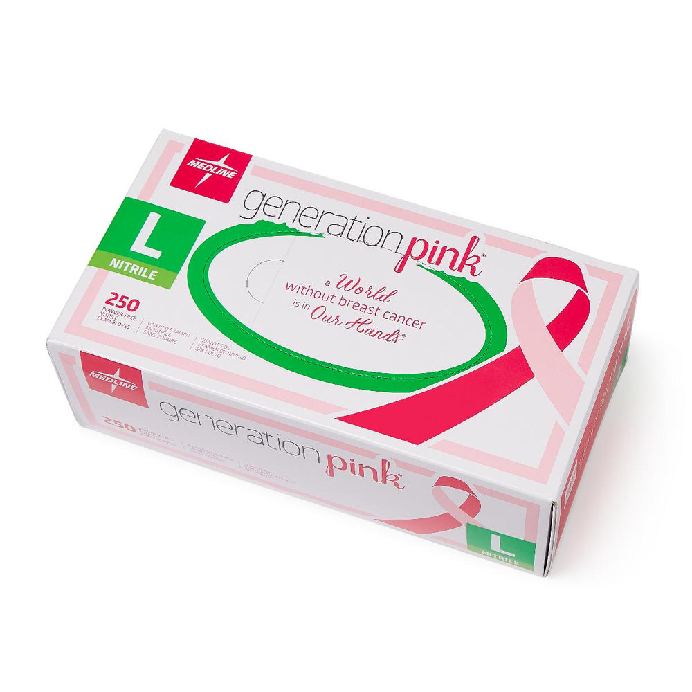 Generation Pink Powder-Free Nitrile Exam Gloves,Pink,Large 2500 (CS)