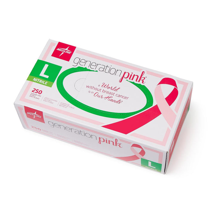 Generation Pink Powder-Free Nitrile Exam Gloves,Pink,Large 2500 (CS)