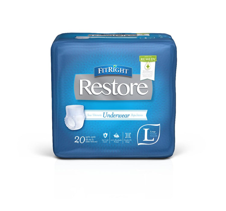 FitRight Restore Protective Underwear with Remedy Phytoplex,Large 80 (CS)