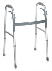 drive-trade-deluxe-dual-release-folding-walker-32-39-in-silver-350-lbs-capacity-aluminum