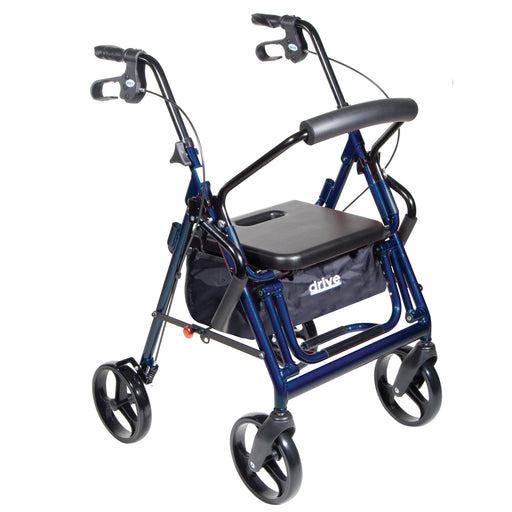 drive-trade-duet-4-wheel-rollator-transport-chair-blue