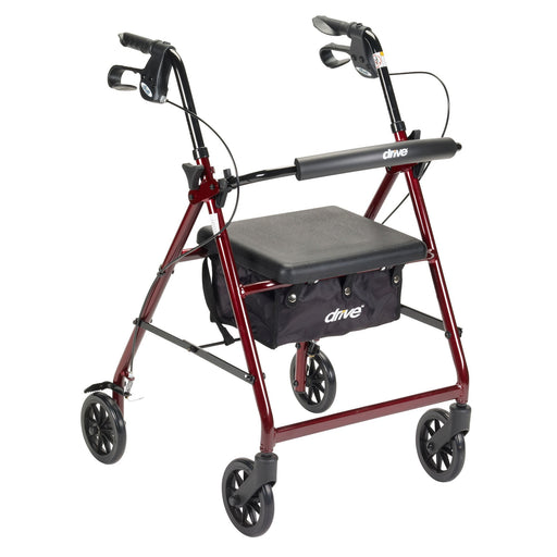 mckesson-4-wheel-rollator-red