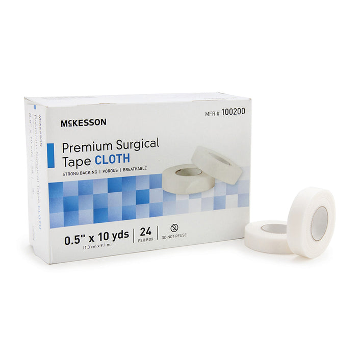 mckesson-cloth-medical-tape-frac12-inch-x-10-yard-white