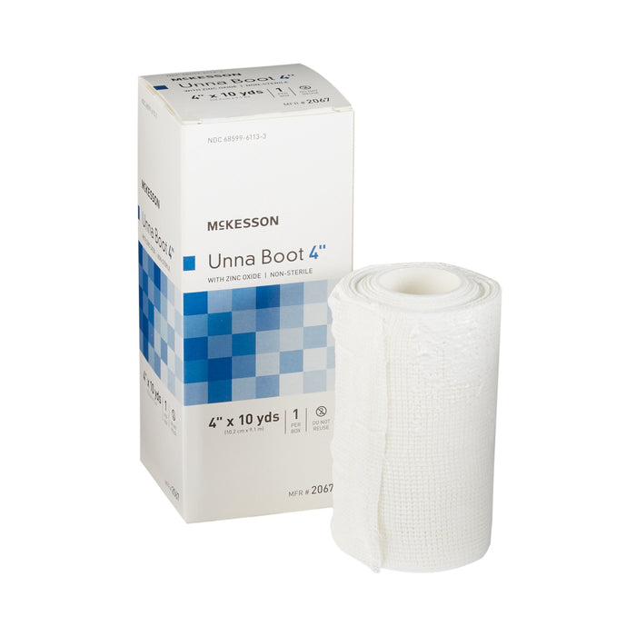 mckesson-non-sterile-cotton-zinc-oxide-unna-boot-4-inch-x-10-yard-white