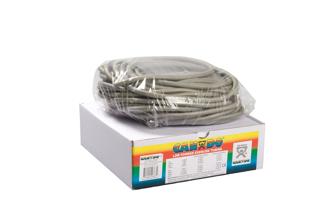 cando-reg-low-powder-exercise-tubing-silver-xx-heavy-100-ft-length