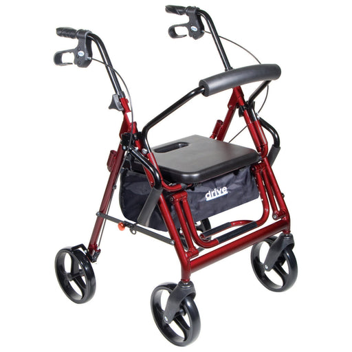 drive-trade-duet-4-wheel-rollator-transport-chair-burgundy