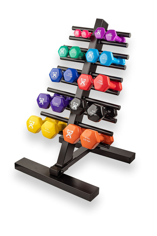 cando-reg-vinyl-coated-20-piece-dumbbell-set-with-floor-rack-1-10-lbs-pairs