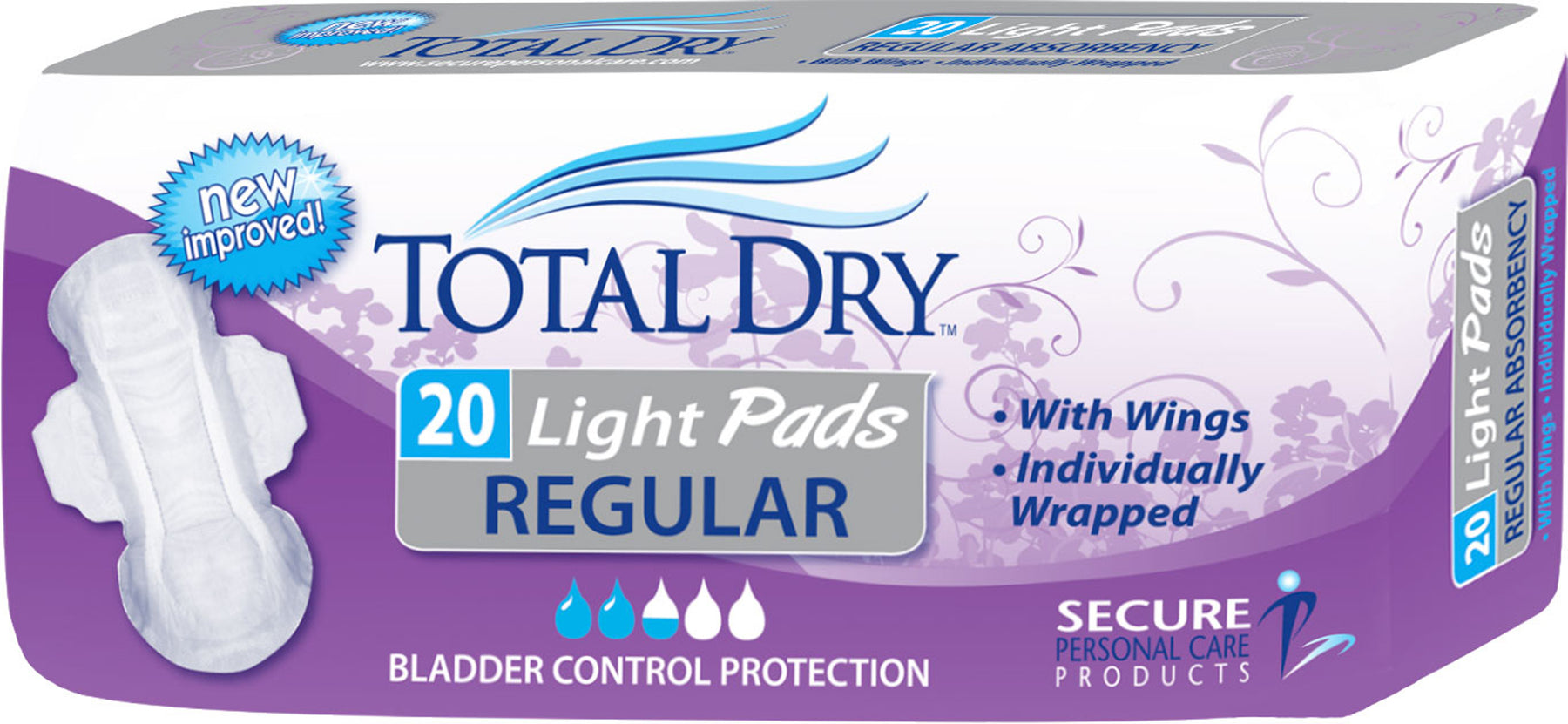 totaldry-trade-light-absorbency-bladder-control-pad-11-inch-length