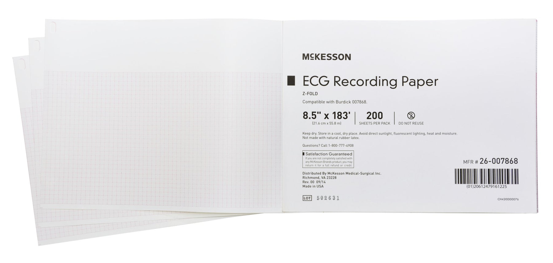 mckesson-ecg-recording-paper