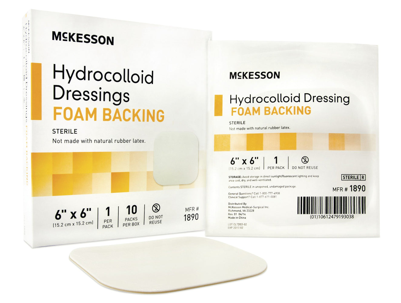 mckesson-square-sterile-hydrocolloid-dressing-6-x-6-inch-off-white