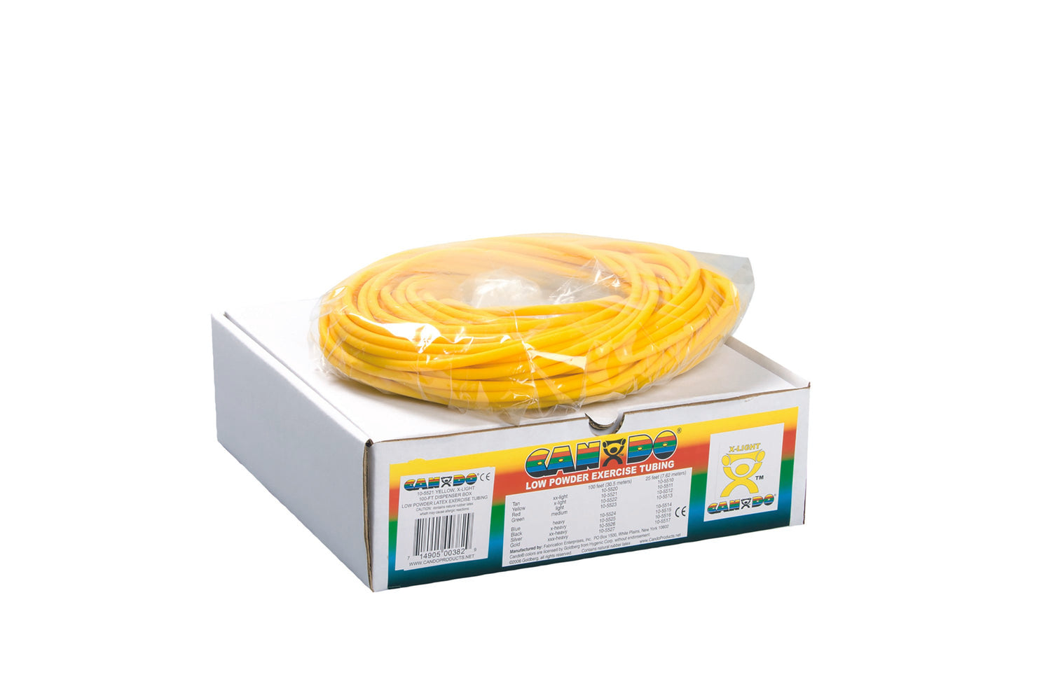 cando-reg-low-powder-exercise-tubing-yellow-x-light-100-ft-length