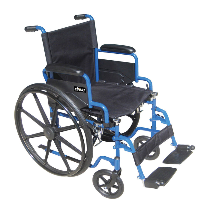 drive-trade-blue-streak-18-inch-seat-width-wheelchair-with-swing-away-footrests