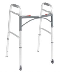 drive-trade-deluxe-dual-release-folding-walker-32-39-in-silver-350-lbs-capacity-aluminum