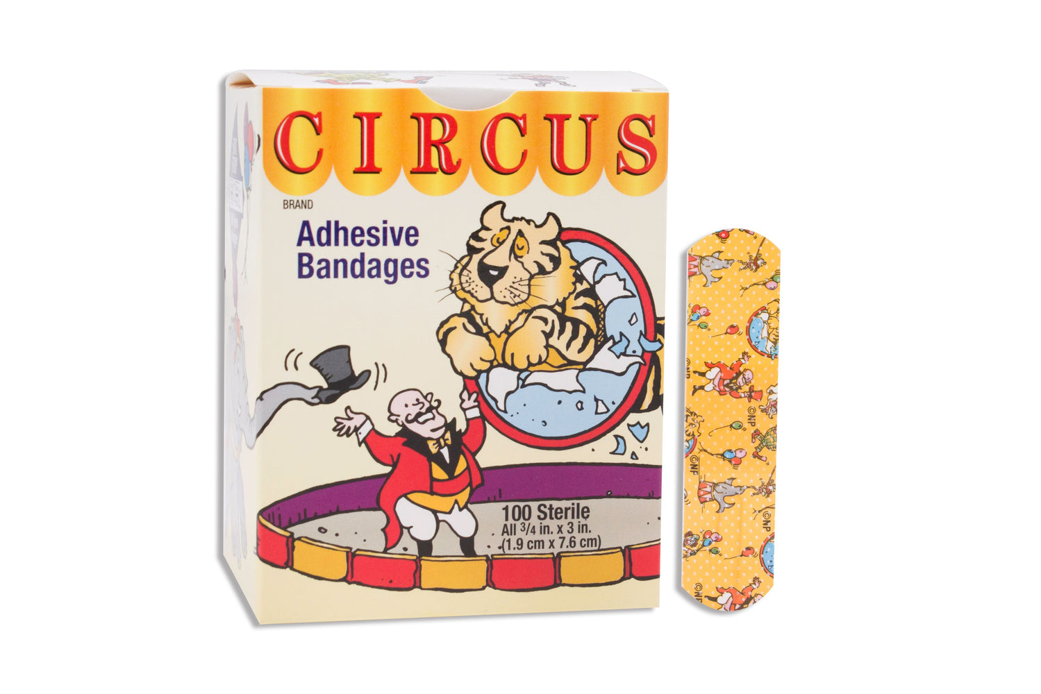 american-reg-white-cross-stat-strip-reg-rectangular-circus-kid-design-adhesive-strip-frac34-x-3-inch