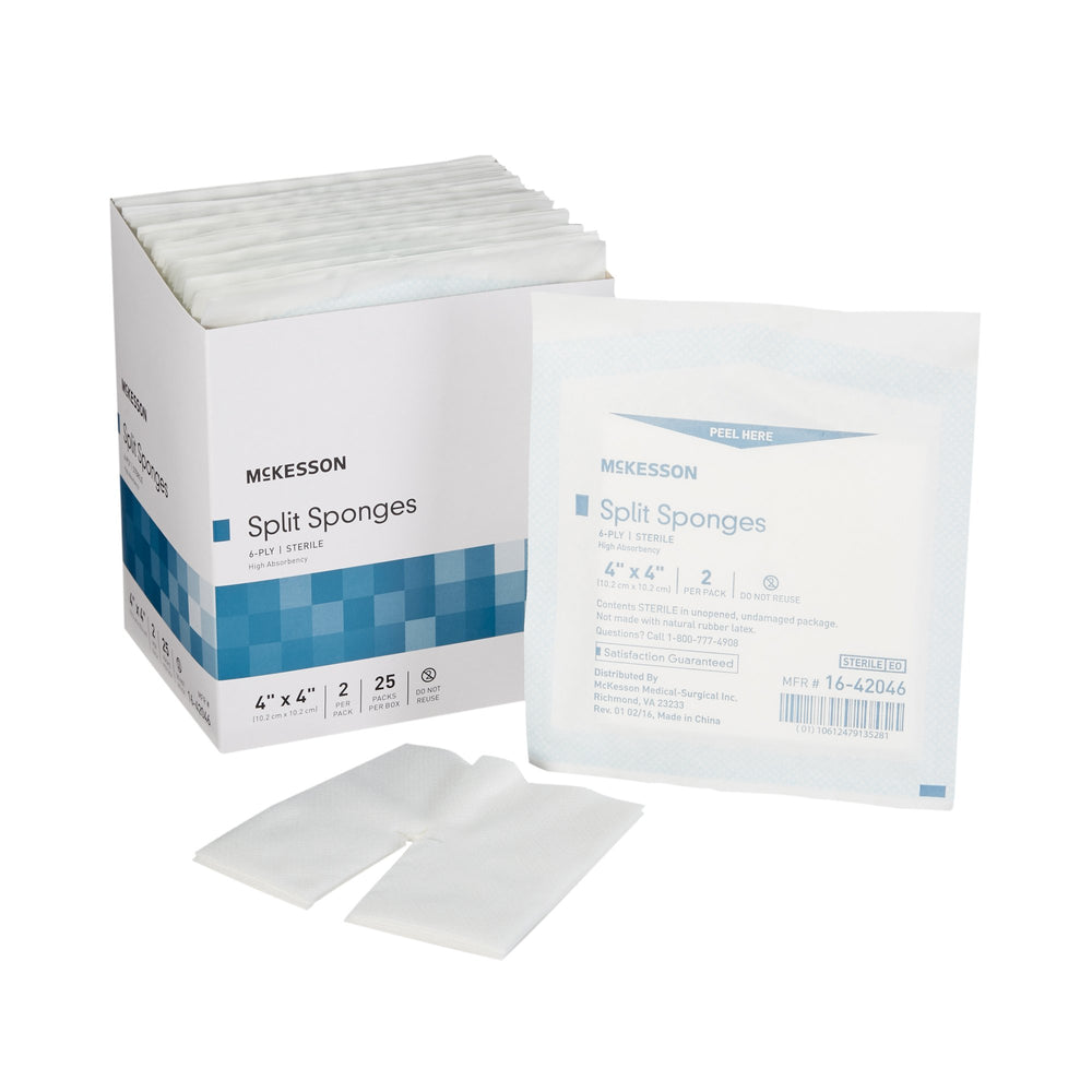 mckesson-iv-drain-split-dressing-4-x-4-inch