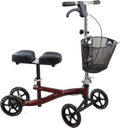 roscoe-knee-walker-31-41-in-burgundy-350-lbs-capacity-aluminum