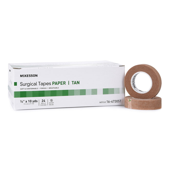 mckesson-paper-medical-tape-frac12-inch-x-10-yard-tan